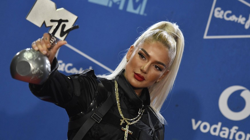 Swiss rapper Loredana poses during the MTV European Music Awards 2019 MTV EMA 2019, held at the FIBES Conference and Exhibition Centre in Seville, Andalusia, Spain, 03 November 2019. MTV EMAs 2019 ACH ...