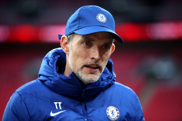 Sport Bilder des Tages Chelsea v Leicester City - Emirates FA Cup Final - Wembley Stadium Chelsea manager Thomas Tuchel is interviewed after the Emirates FA Cup Final at Wembley Stadium, London. Pictu ...
