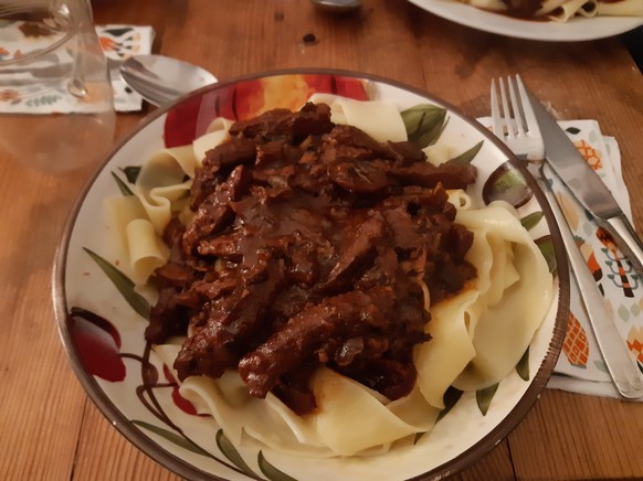 Bon appétit: Das vegane Gulasch schmeckt deftig und ist bissfest.