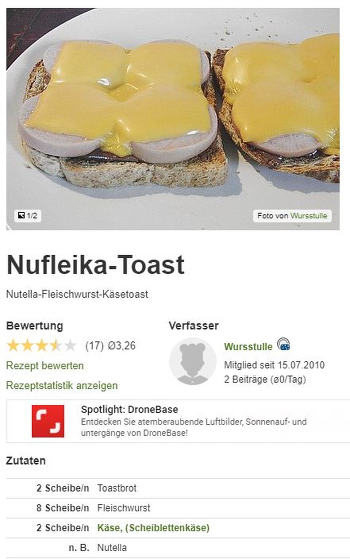 Screenshot Chefkoch.de Worst of Chefkoch