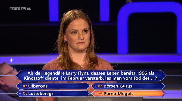 Franziska Negelein hörte bei der zehnten Frage auf.