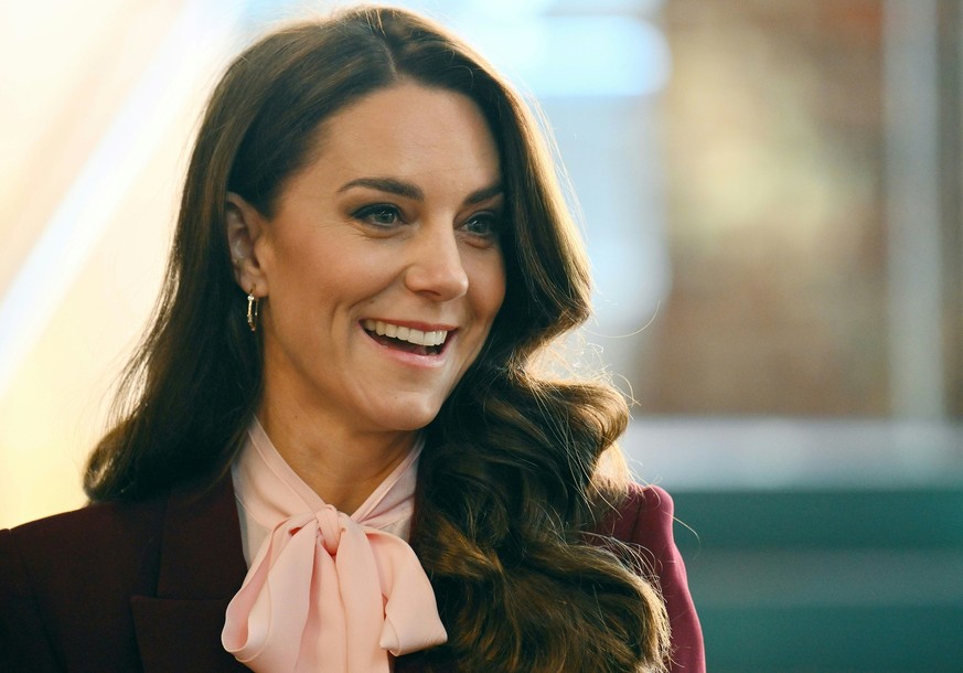 Kate, Princess of Wales tours Greentown Labs for a view of green technologies developed in Somerville, Mass. Thursday, Dec. 1 2022. (Angela Weiss Pool Photo via AP)