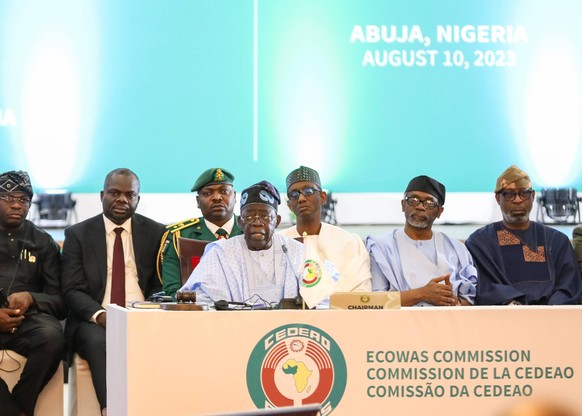 Nigeria, Treffen der Westafrikanischen Wirtschaftsgemeinschaft ECOWAS in Abuja UN, AU, ECOWAS meeting in Nigeria for it extraordinary summit on Niger, in Abuja, Nigeria, August 10, 2023 20230810130947 ...
