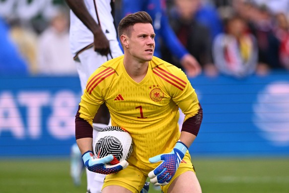 14 de octubre de 2023, 2023 Juegos Amistosos de la Selección Nacional de Fútbol, ​​Partido Internacional, Estados Unidos - Alemania, en Pratt &  Whitney Stadium en Renschler Field Hartford, Connecticut, EE. UU., el portero Marc-Andre ter Stegen...