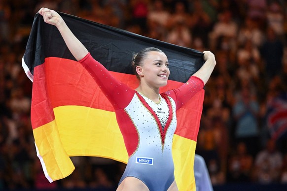 Kunstturnerin Emma Malewski holte überraschend Gold am Schwebebalken bei der Europameisterschaft.