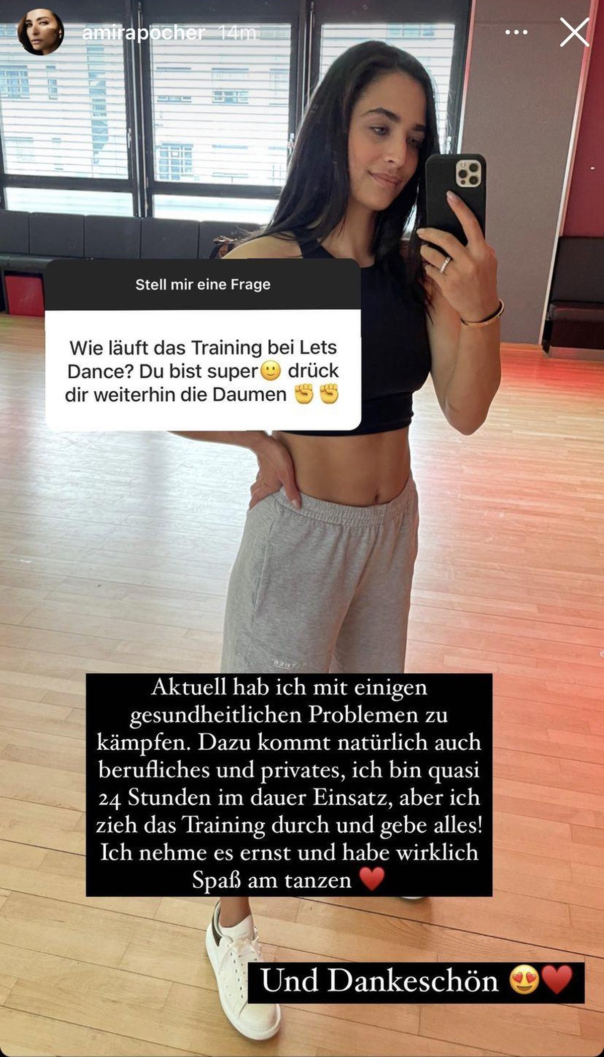 Amira Pocher spricht von gesundheitlichen Problemen.