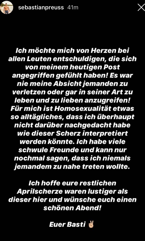 Das Statement: So erklärt der Rosenkavalier seine missglückte Aktion.