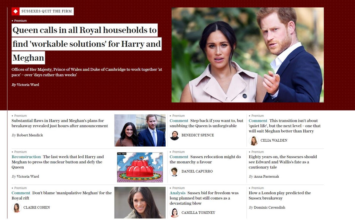 So sah die Interseite des "Telegraph" am Donnerstagabend aus.