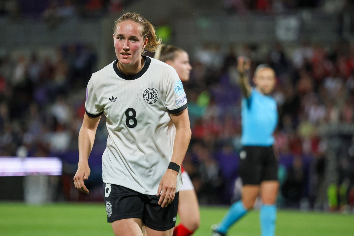 Wien, �sterreich 03. Juni 2025: UEFA Nations League Women - 2025 - �sterreich vs. Deutschland Im Bild: Sydney Lohmann Deutschland Generali Arena *** Vienna, Austria 03 June 2025 UEFA Nations League Wo ...