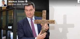 Markus Söder hängt Kreuze in Behörden und sagt, das sei nicht religiös