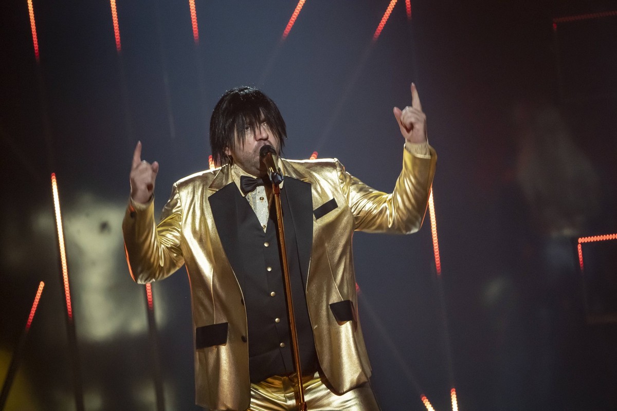 Eurovision Song Contest Deutscher ESC-Vorentscheid 2023 Unser Lied für Liverpool Bühnenprobe in den MMC Studios in Köln - Ikke Hüftgold alias Matthias Distel startet im ESC-Vorentscheid mit seinem Tit ...