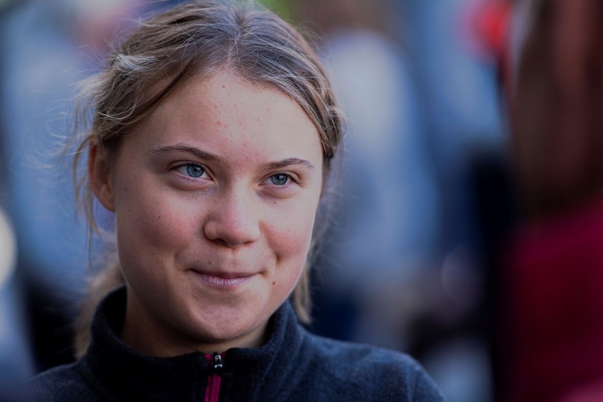 Greta Thunberg with Fridays For Futures climate strike ahead of elections STOCKHOLM
