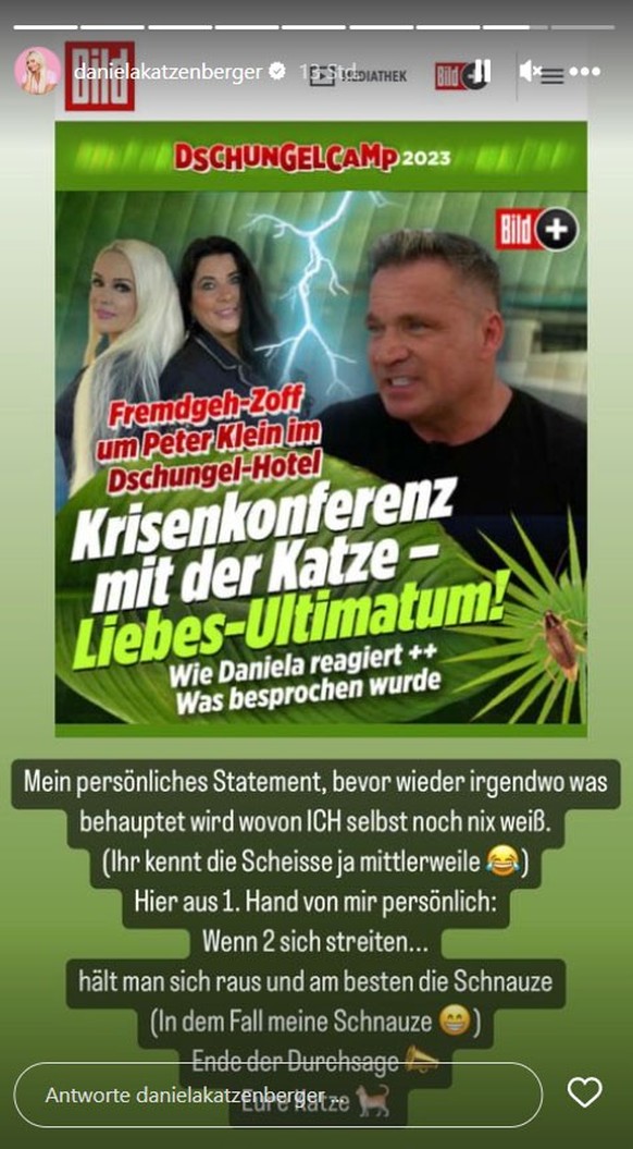 Daniela Katzenberger macht eine klare Ansage.