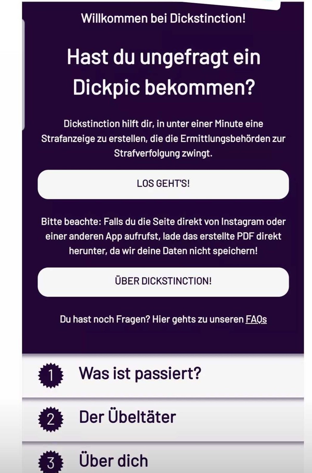 Auf dieser Website kannst du in wenigen Minuten Dick Pics anzeigen.