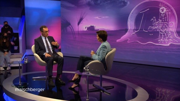 Bundeslandwirtschaftsminister Cem Özdemir (Grüne) im Gespräch mit Sandra Maischberger.