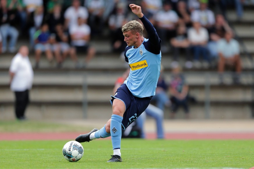 Moenchengladbach, Germany 10.07.2019, Freundschaftsspiel, Testspiel, 1.FC Moenchengladbach - Borussia Moenchengladbach, Michael Cuisance (Moenchengladbach) in Aktion ( Moenchengladbach North Rhine-Wes ...