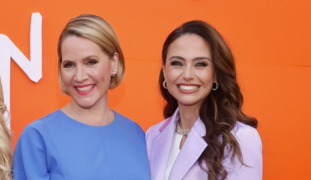 Journalistin Nena Brockhaus, Schauspielerin Vivien Wulf, Fernsehmoderatorin Judith Rakers und Fernsehmoderatorin Franca Lehfeldt beim Women On Top 2024 Event im Düsseldorfer Rheinturm. Düsseldorf, 18. ...