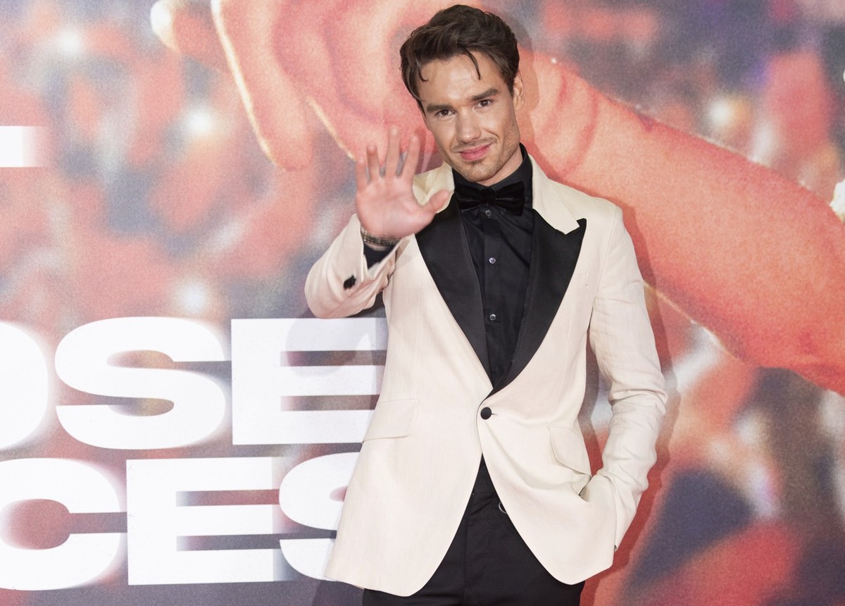Liam Payne poses for photographers upon arrival at the premiere of the film 'All of Those Voices' in London Thursday, March 16, 2023. (Photo by Vianney Le Caer/Invision/AP)