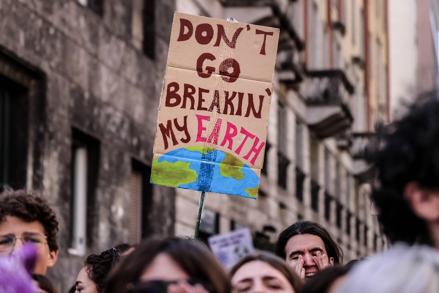 Fridays For Future event Milan, national demonstration against climate change organized by Fridays For Future *** Fridays For Future event Milan, national demonstration against climate change organize ...