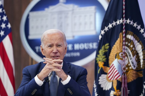 President Joe Biden speaks at the Summit on Fire Prevention and Control in the South Court Auditorium on the White House complex in Washington, Tuesday, Oct. 11, 2022. (AP Photo/Susan Walsh)