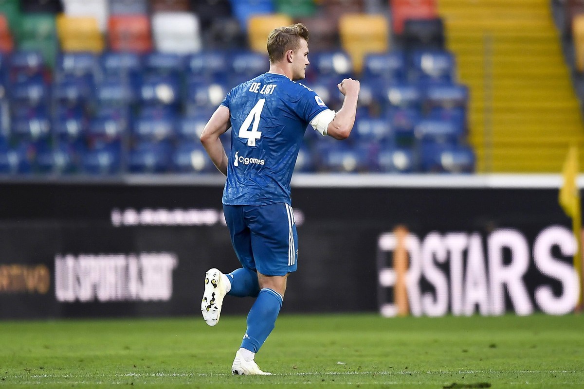 Udine 23/07/2020 - campionato di calcio serie A / Udinese-Juventus / foto Image nella foto: esultanza gol Matthijs De Ligt PUBLICATIONxNOTxINxITA