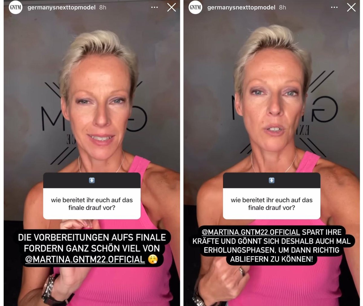 Martina beantwortet hier Fragen zum Finale.