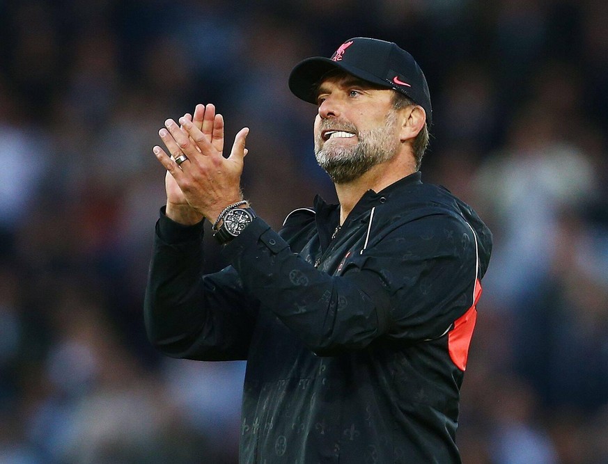 Mandatory Credit: Photo by Matt West/Shutterstock 12519923bg Liverpool manager Jurgen Klopp thanks the fans at the end of the game Liverpool v Manchester City, Premier League, Football, Anfield, Liver ...