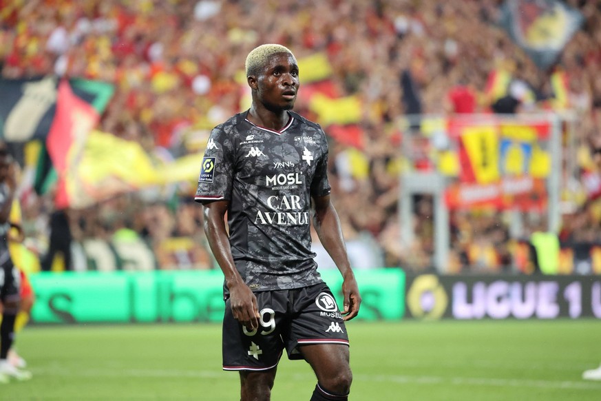 Koffi KOUAO FC Metz lors du match RC Lens - FC Metz, Ligue 1, stade Bollaert-Delelis, le 16 septembre2023 FOOTBALL : RC LENS vs METZ - LIGUE 1 - 16/09/2023 LaurentSanson/Panoramic PUBLICATIONxNOTxINxF ...