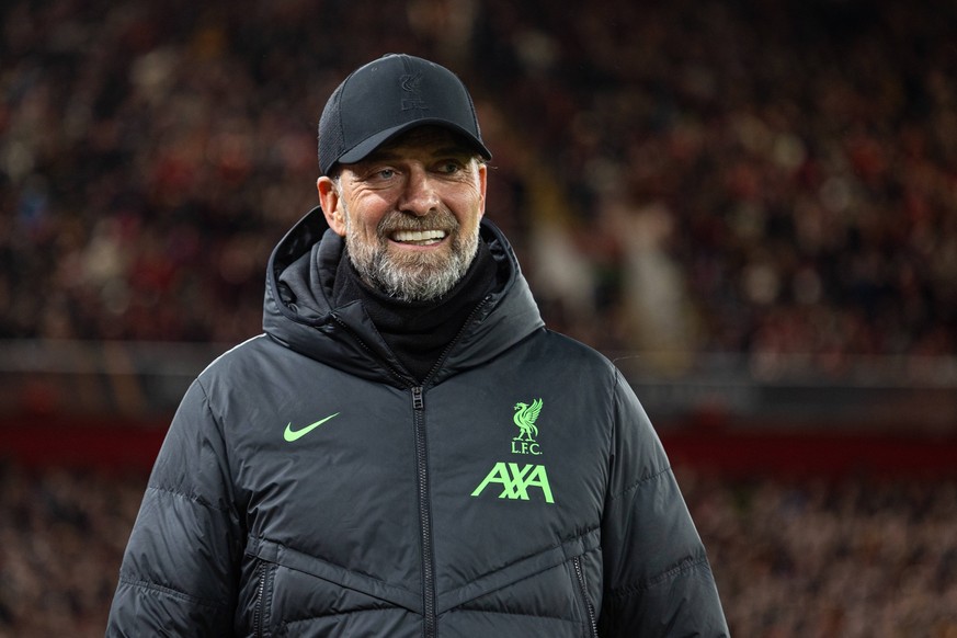 Football - UEFA Europa League - Round of 16 2nd Leg - Liverpool FC v AC Sparta Praha LIVERPOOL, ENGLAND - Thursday, March 14, 2024: Liverpool s manager J