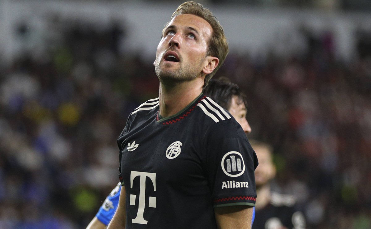 Cyprus Soccer Champions League Bayern s Harry Kane during the Champions League opening phase soccer match between Pafos FC and FC Bayern Munich at Alphamega stadium in Limassol. Cyprus, Tuesday, Sept. ...