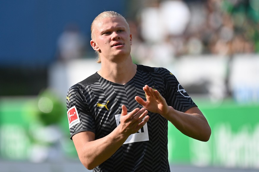 ARCHIVFOTO: Haaland-Wechsel zu ManCity ist perfekt.Erling HAALAND (DO), Gestik, Aktion,Einzelbild,angeschnittenes Einzelmotiv,Halbfigur,halbe Figur Fussball 1. Bundesliga Saison 2021/2022, 33.Spieltag ...