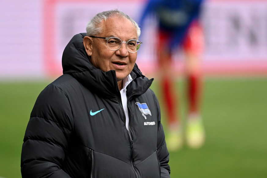 Bielefeld, Schueco Arena, 30.04.22, GER, Herren, 1.Bundesliga, Saison 2021-2022, DSC Arminia Bielefeld - Hertha BSC Berlin Bild: Trainer Felix Magath Hertha Nur fuer journalistische Zwecke Only for ed ...