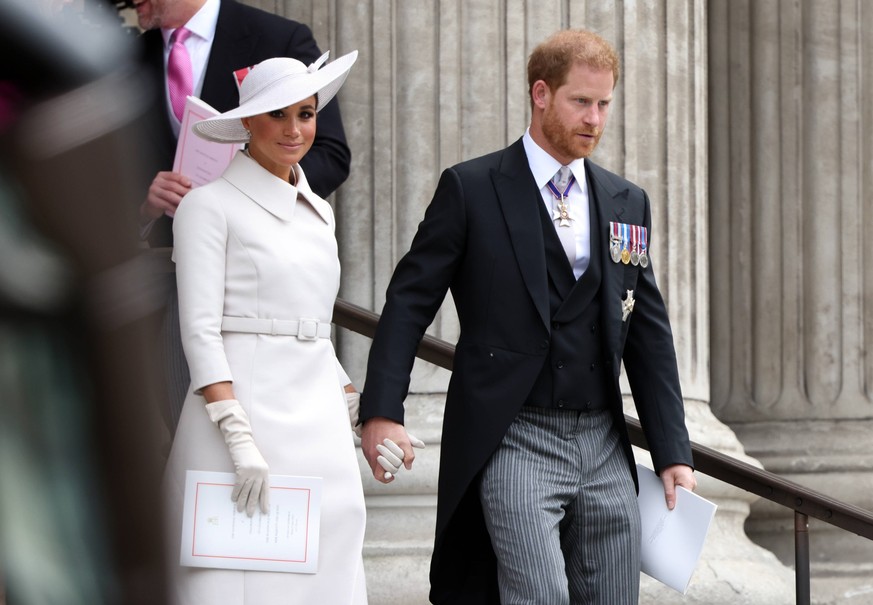 Thronjubiläum der Queen - Königliche Familie bei Gottesdienst in der St. Paul s Cathedral in London Meghan Markle The Duchess of Sussex, and Prince Harry, attends The Service of Thanksgiving at St. Pa ...