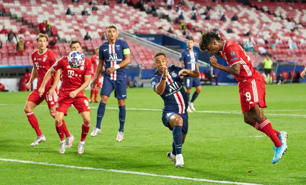Final Football UEFA Champions League FC BAYERN MUENCHEN - PARIS SAINT GERMAIN PSG 1-0 Lisbon, Lissabon, Portugal, 23rd August 2020. Kingsley COMAN, FCB 29 scores, shoots goal for , Tor, Treffer, 1-0 a ...