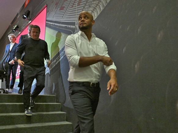 30.05.2024, Fussball 1. Bundesliga 2024/2025, FC Bayern M�nchen, Vorstellungs-PK Trainer Vincent Kompany, in der Allianz-Arena M�nchen. *** 30 05 2024, Football 1 Bundesliga 2024 2025, FC Bayern Munic ...