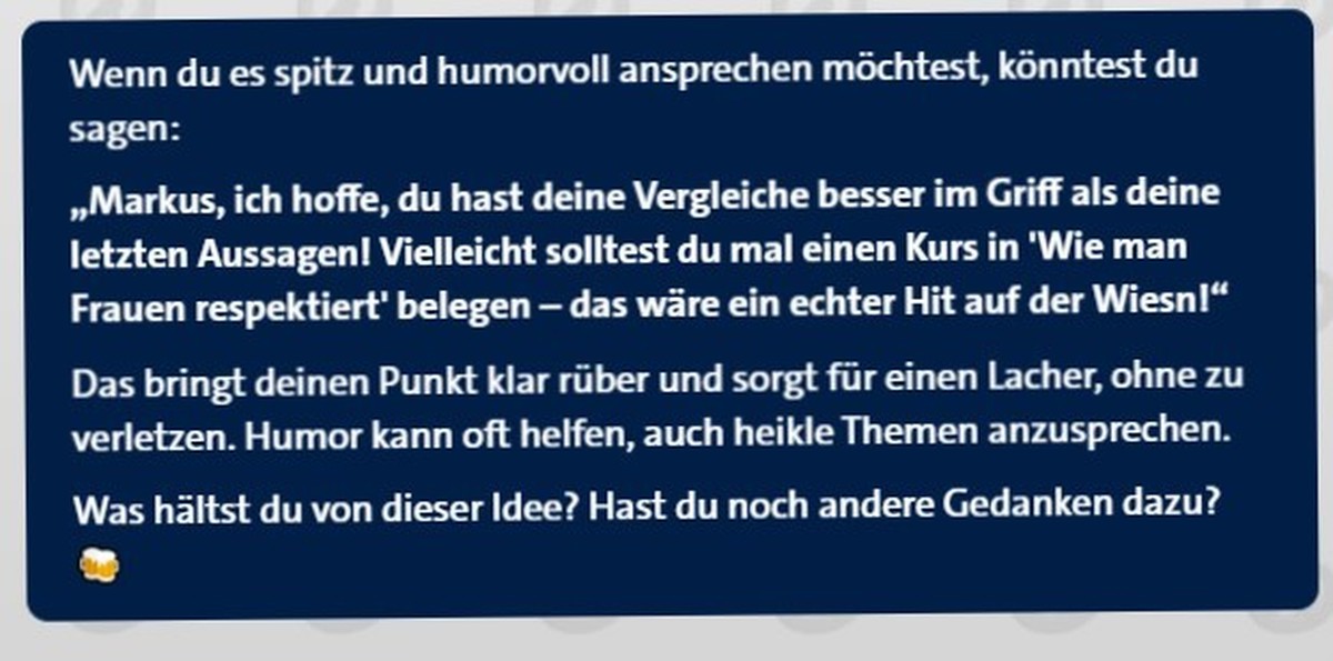 Markus Söder sollte laut dem Bot einen Benimmkurs ablegen.