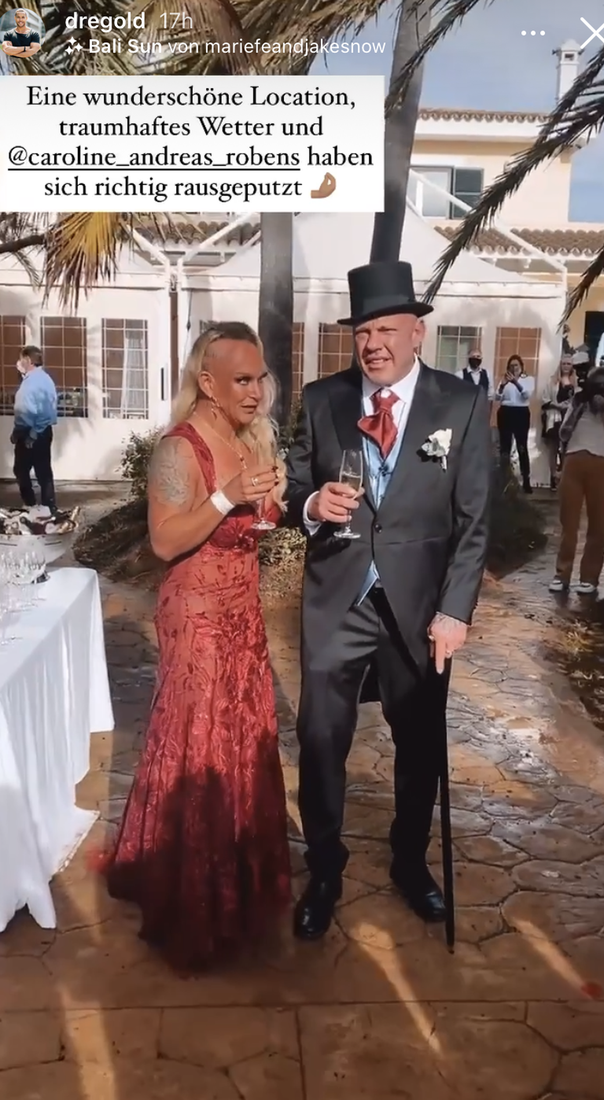 Der Ex-Bachelor freute sich Teil der Zeremonie zu sein.