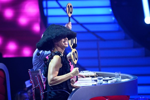 COLOGNE, GERMANY - MARCH 31: Juror Jorge González is seen at the juror desk during the 6th Show of &quot;Let&#039;s Dance&quot; at MMC Studios on March 31, 2023 in Cologne, Germany. (Photo by Sascha S ...