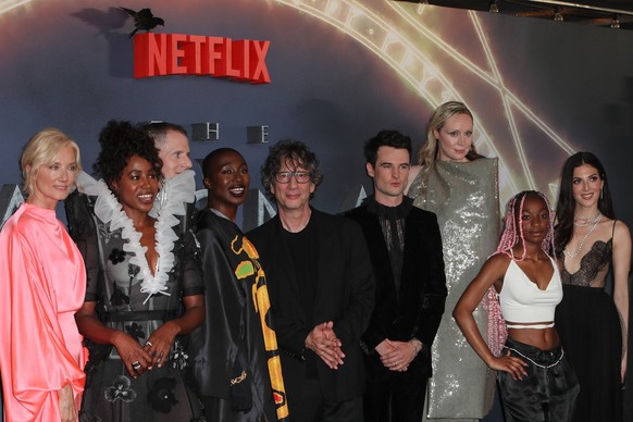 Weltpremiere von Netflix S The Sandman bei BFI Southbank mit: Joely Richardson, Kirby Hoell-Baptiste, Vivienne Acheampong, Neil Gaiman, Tom Sturridge, Gwendoline Christie, Vanesu Samunyai und Ra ...