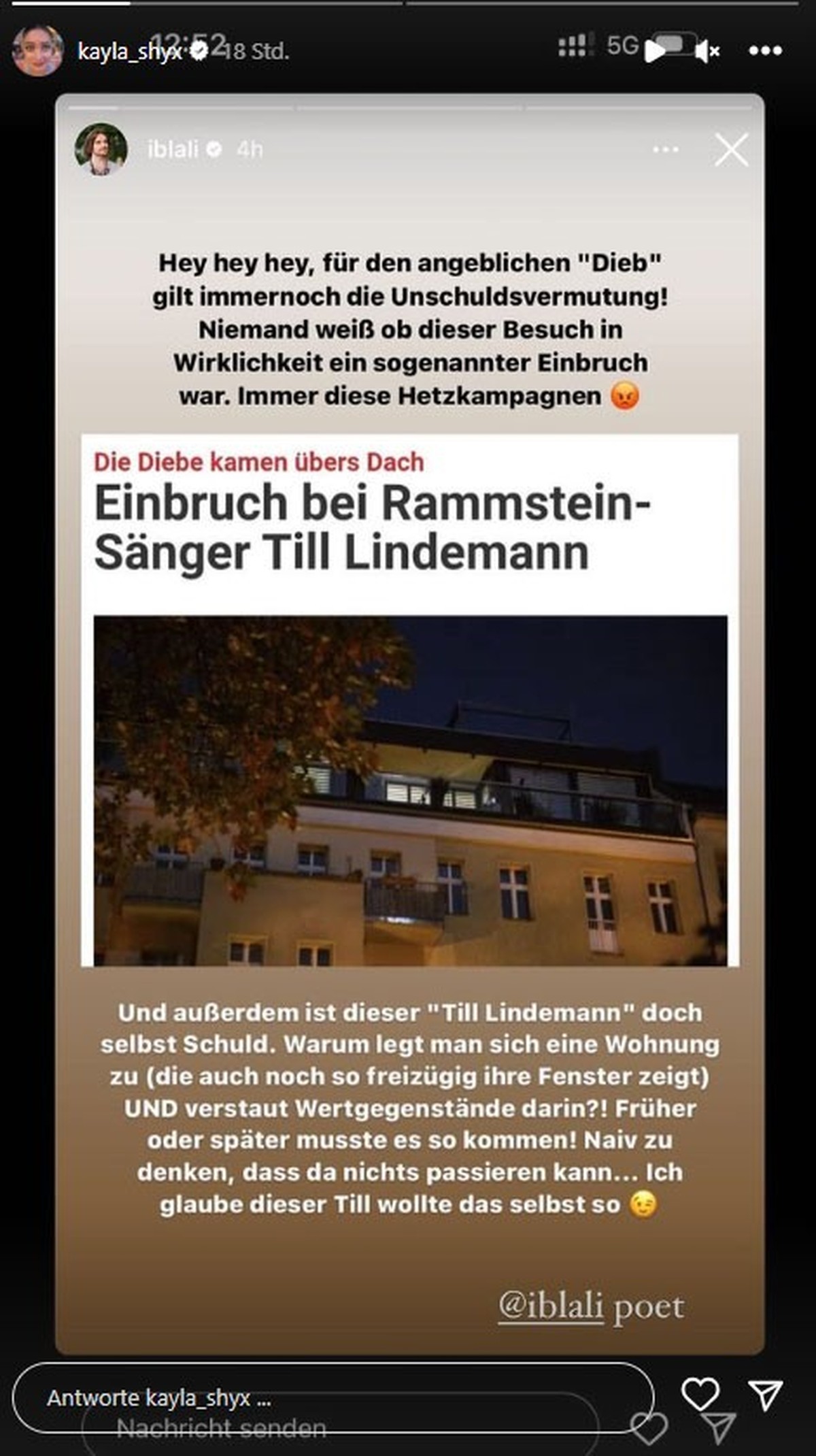 Kayla Shyx teilte den Beitrag von Iblali.