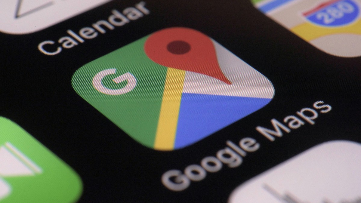 FILE - The Google Maps app is seen on a smartphone, March 22, 2017, in New York. On Tuesday, Sept. 19, 2023, the family of a North Carolina man who died after driving his car off a collapsed bridge wh ...