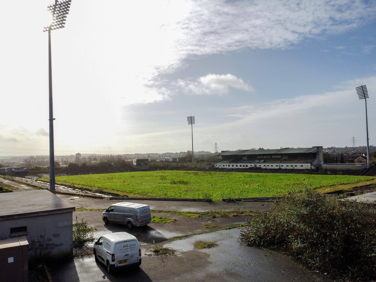Preparation Work Begins For The Planned Redevelopment Of Casement Park, West Belfast, Northern Ireland 19/2/2024 A view of Casement Park as preparation works begin on its redevelopment A view of Casem ...