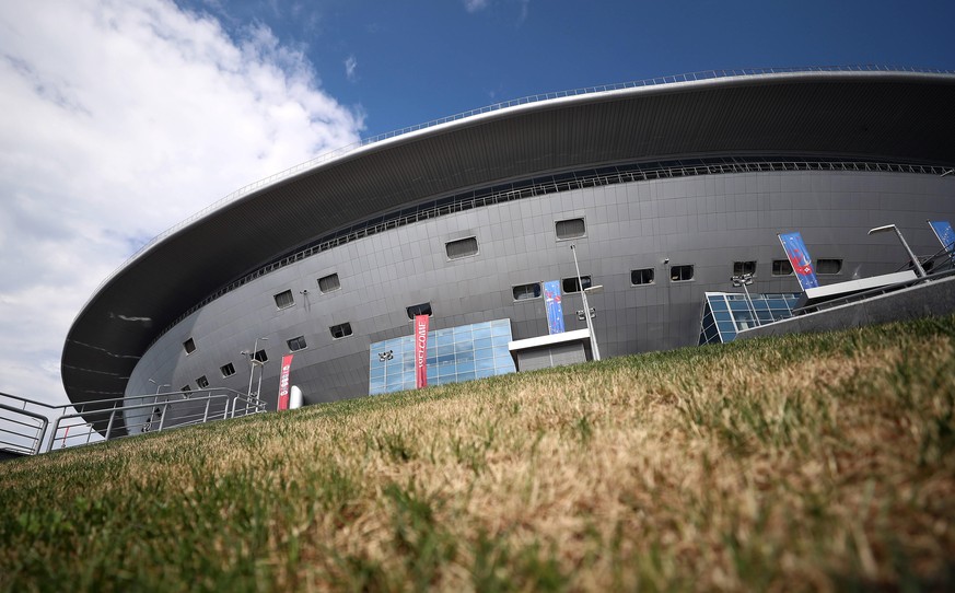 Im St. Petersburger Stadion sollte am 28. Mai eigentlich das Finale der Champions League stattfinden. Das ist nun fraglich.