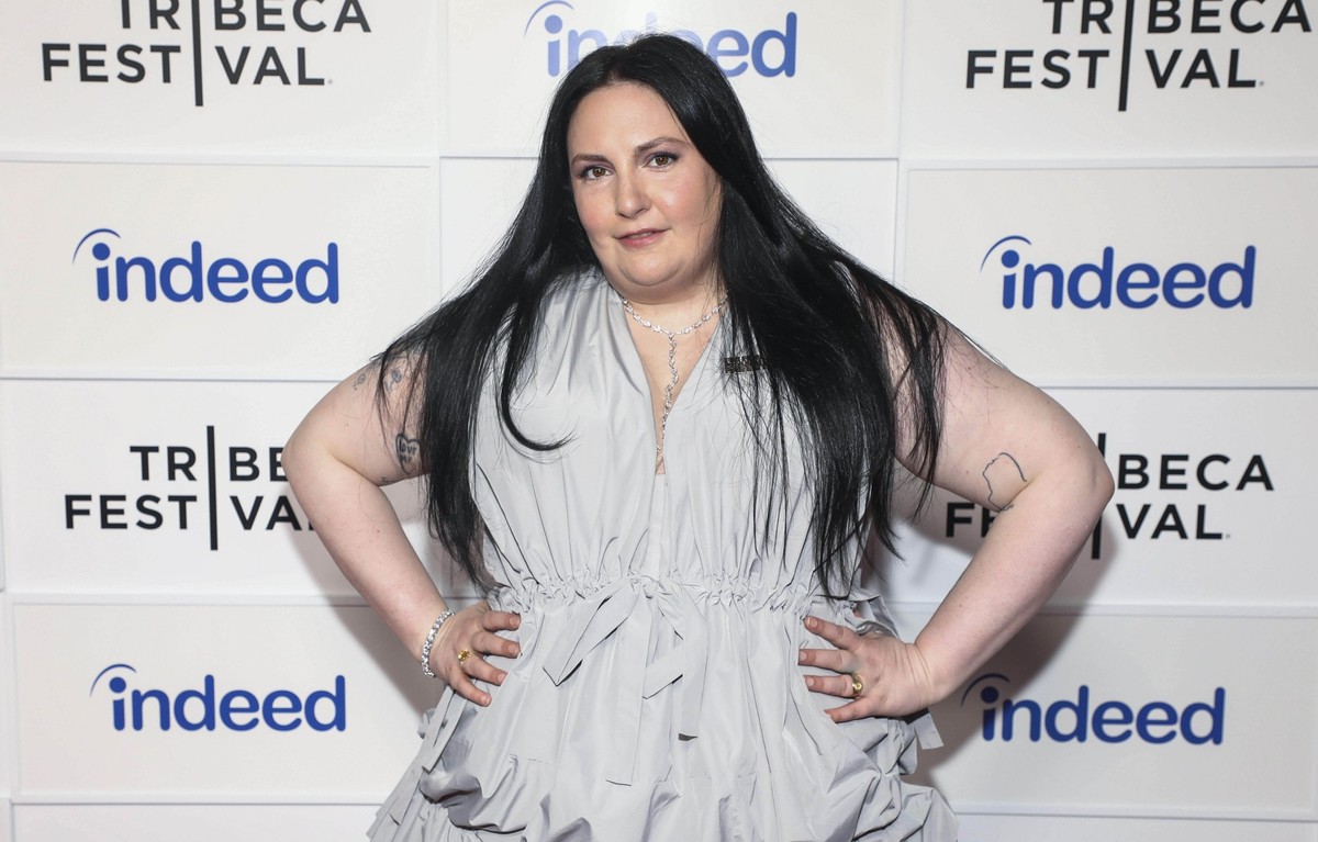 Actor Lena Dunham attends Tribeca Talks to discuss the television mini-series &quot;Too Much&quot; at Spring Studios during the Tribeca Festival on Saturday, June 14, 2025, in New York. (Photo by Andy ...