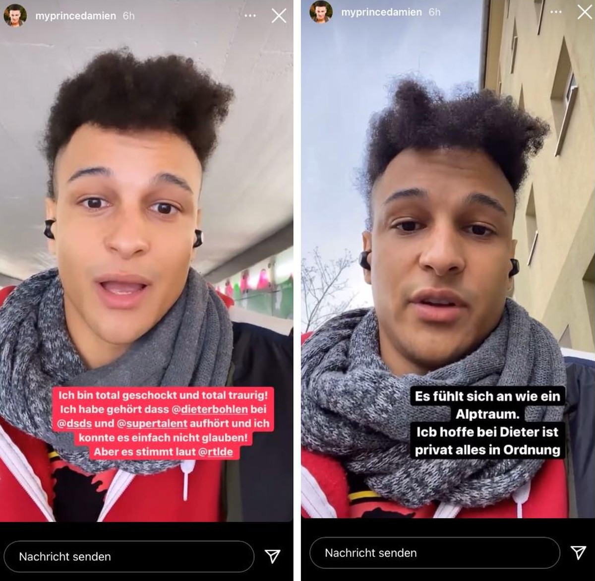 Prince Damien ist sichtlich bewegt von dieser Meldung.