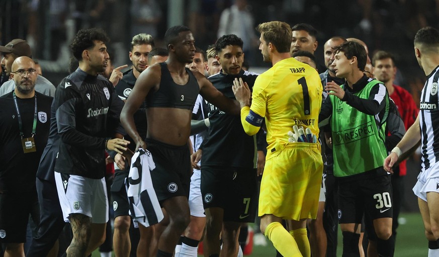 05.10.2023, Fussball UEFA Europa Conference League, PAOK FC - Eintracht Frankfurt, emonline, emspor, v.l., Torwart Kevin Trapp Eintracht Frankfurt erh