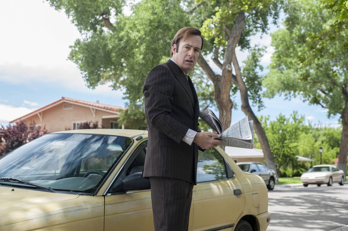 Bob Odenkirk as Saul Goodman - BETTER CALL SAUL - Season 1, Episode 4 - Photo Credit: Lewis Jacobs/AMC Los Angeles CA PUBLICATIONxINxGERxSUIxAUTxONLY Copyright: xLewisxJacobs/AMCx 32578_045THA

Bob  ...