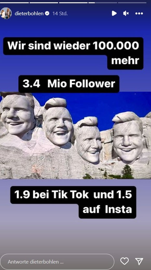 Dieter Bohlen feiert sich auf Instagram.