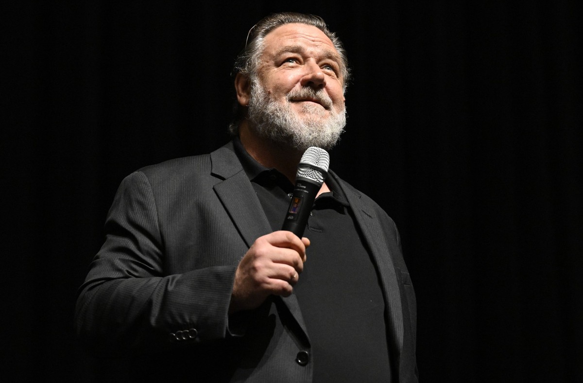Entertainment Bilder des Tages Actor Russell Crowe presents the movie Master and Commander: The Far Side of the World during the 57th Karlovy Vary International Film Festival KVIFF, on July 1, 2023, i ...