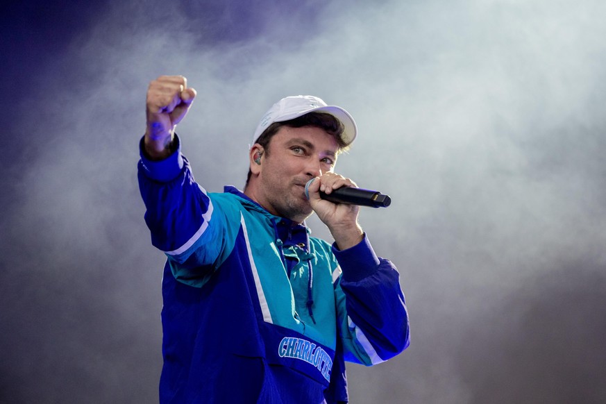 Marteria, Rapper, tritt beim Lollapalooza Festival Berlin auf dem Gelände des Olympiastadions auf.